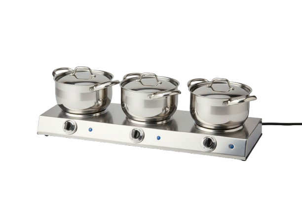 Electric Stainless-steel triple burner buffet chafing dish
