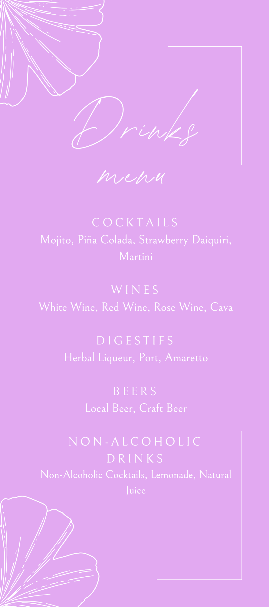 Digital MENU Template