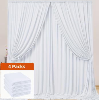 Wrinkle-Free Background Curtain, Polyester Photo Backdrop
