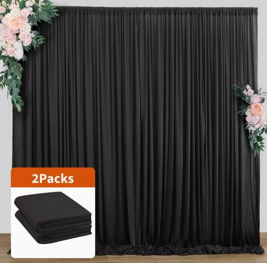 Wrinkle-Free Background Curtain, Polyester Photo Backdrop