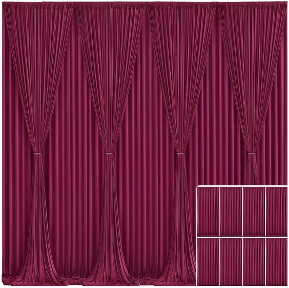 Wrinkle-Free Background Curtain, Polyester Photo Backdrop