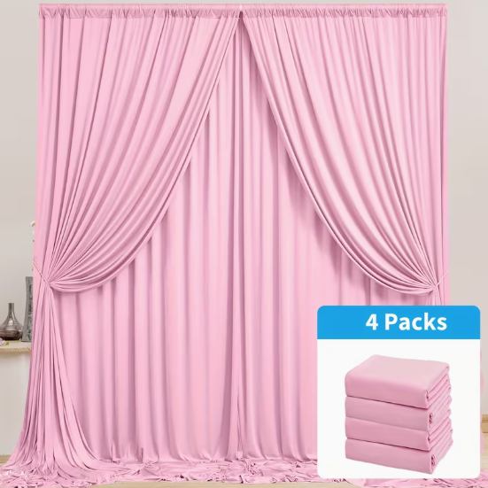 Wrinkle-Free Background Curtain, Polyester Photo Backdrop