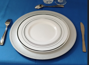 Silver Charger Plates - Set of 10