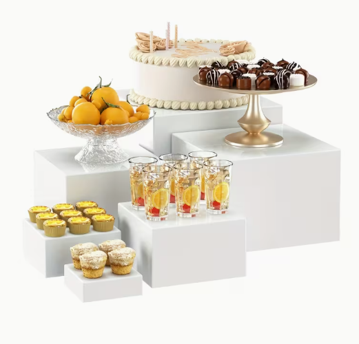 White Cube Dessert & Cake Display Rack – Set of 5 or 6