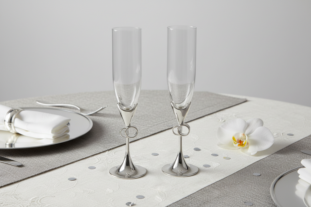 Bride & Groom Champagne Glasses (set of 2)