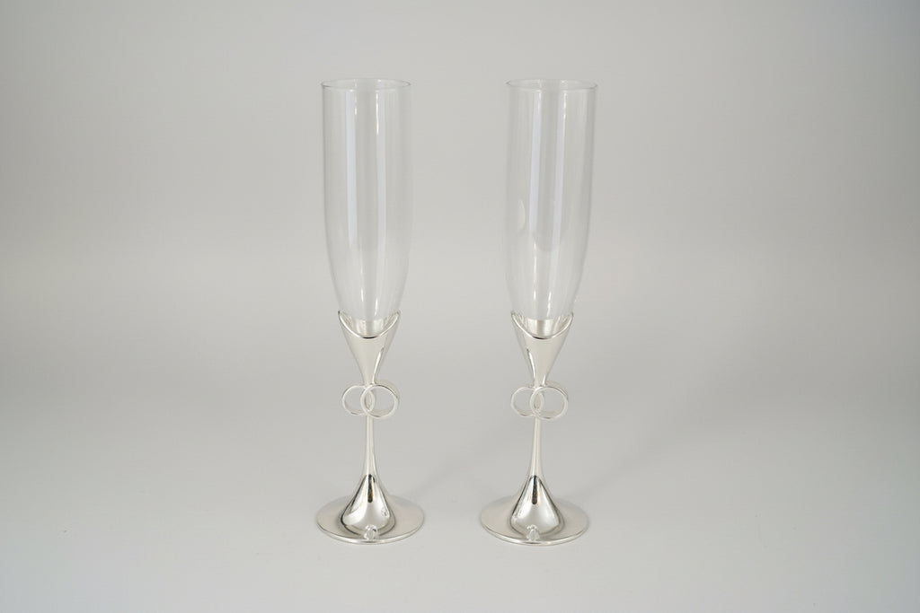 Bride & Groom Champagne Glasses (set of 2)