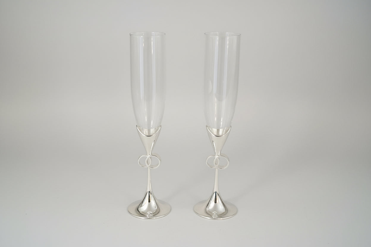 Bride & Groom Champagne Glasses (set of 2)