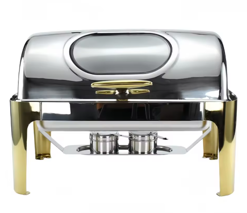 9L Stainless Steel Roll-Top Chafing Dish