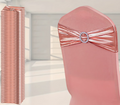 Rose Golden Elastic sashes with Metallic Lycra Slider Bows