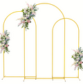 Gold Wedding Arch Stand – Round & Square Metal Backdrop Frame
