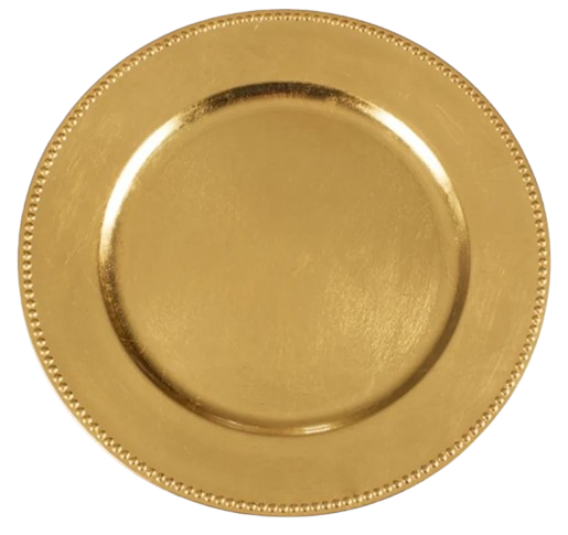 Gold Charger Plates - Set of 10