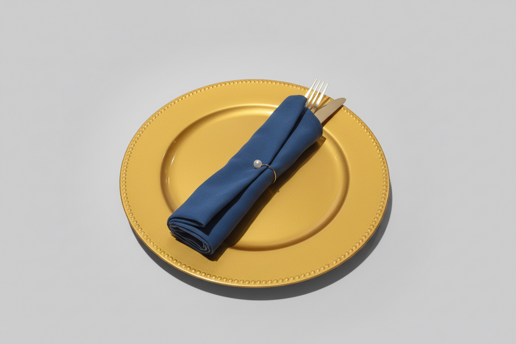 Gold Charger Plates - Set of 10