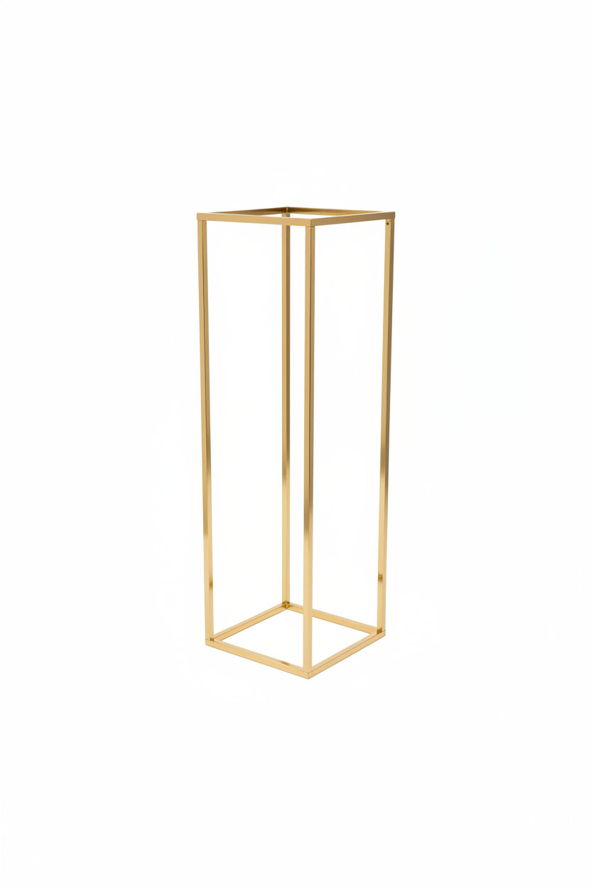 24" Gold Geometric Centerpieces Stand with Artificial Flowers