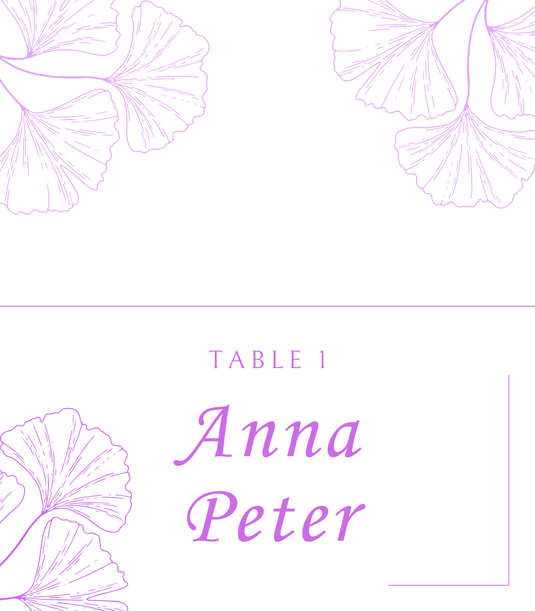 Custom TABLE NUMBER Template