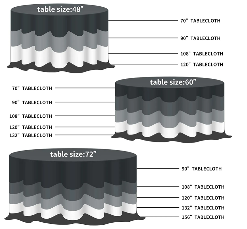 Tablecloths Purple & Ivory 120"