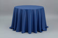 Reversible Round Tablecloth 120" - 132" – Sky Blue & Royal Blue